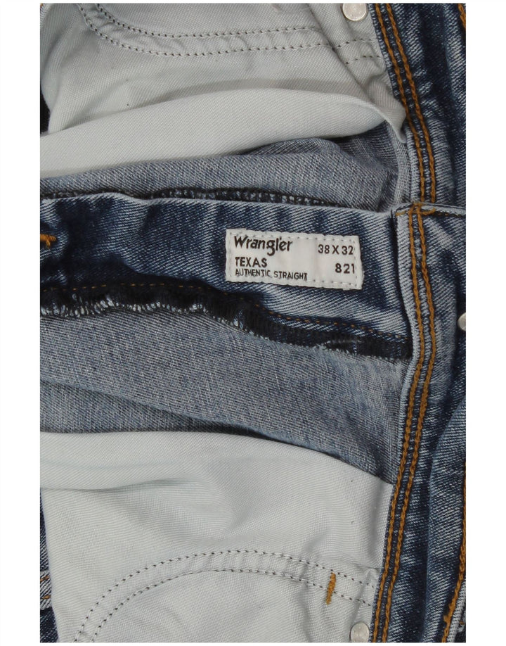 Wrangler Pantalones cortos vaqueros Texas para hombre W38 XL Azul