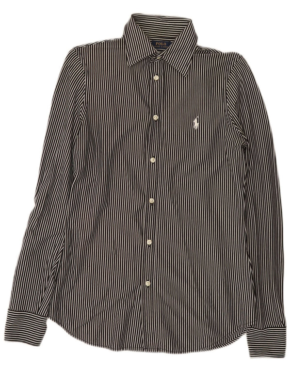 Polo Ralph Lauren Camisa de vestir para hombre pequeña de algodón a rayas negras