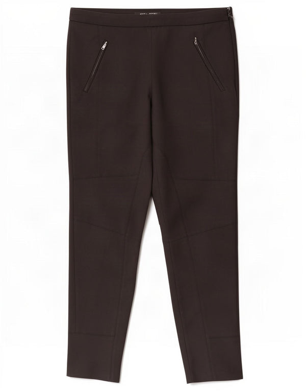 Zara Mujer Pantalón Casual Slim Grande W30 L30 Algodón Negro