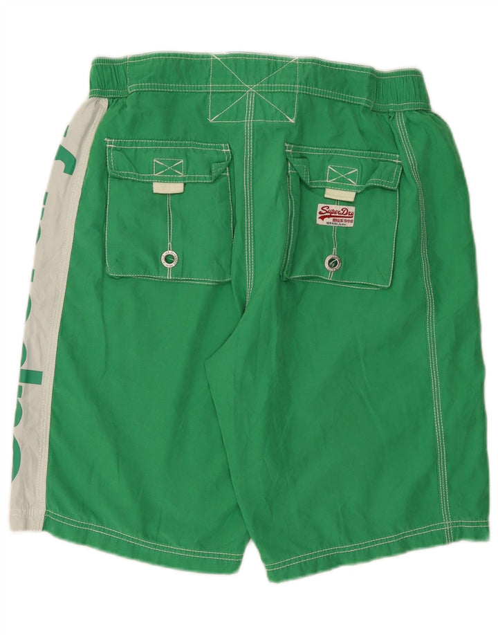 Superdry Bañador con estampado gráfico XL para hombre, poliéster color block verde