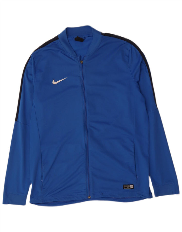 NIKE Hombre Dri Fit Chándal Top Jacket XL Azul Colorblock Poliéster