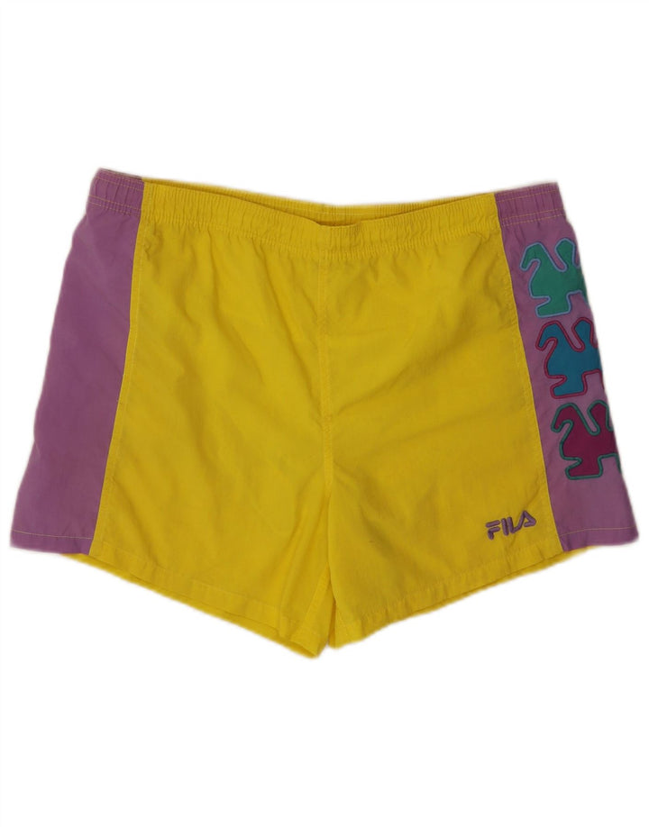 FILA Bañador gráfico para hombre IT 50 Large Yellow Colourblock
