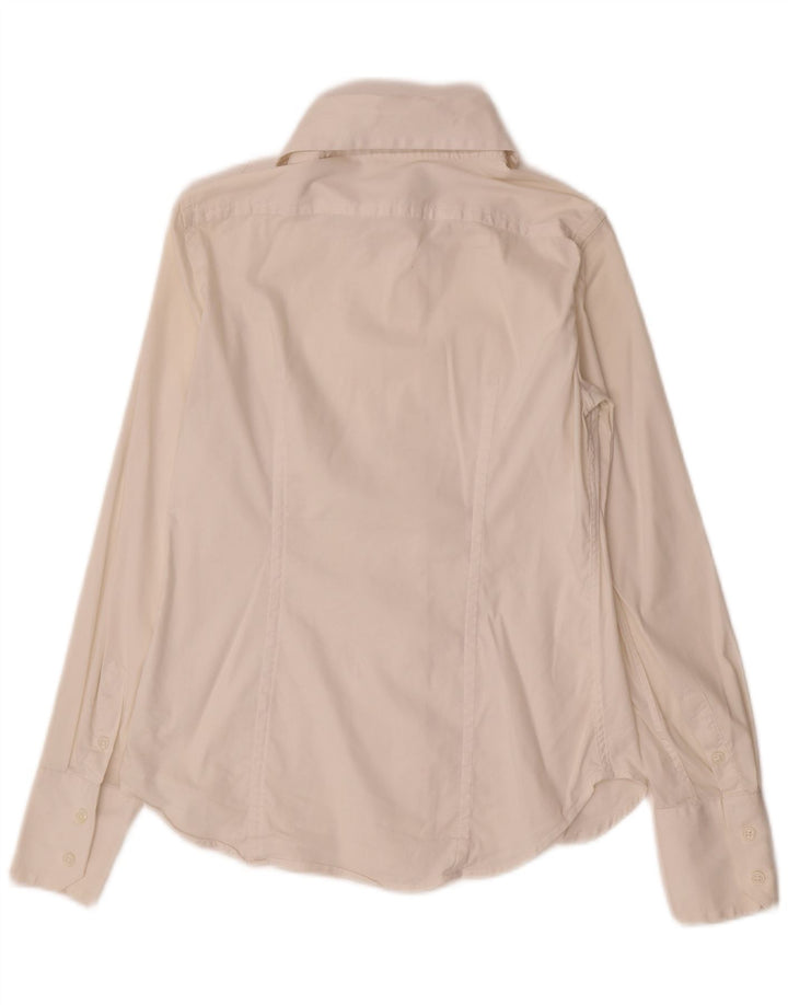 Camisa Benetton Mujer ES 42 Mediano Blanco
