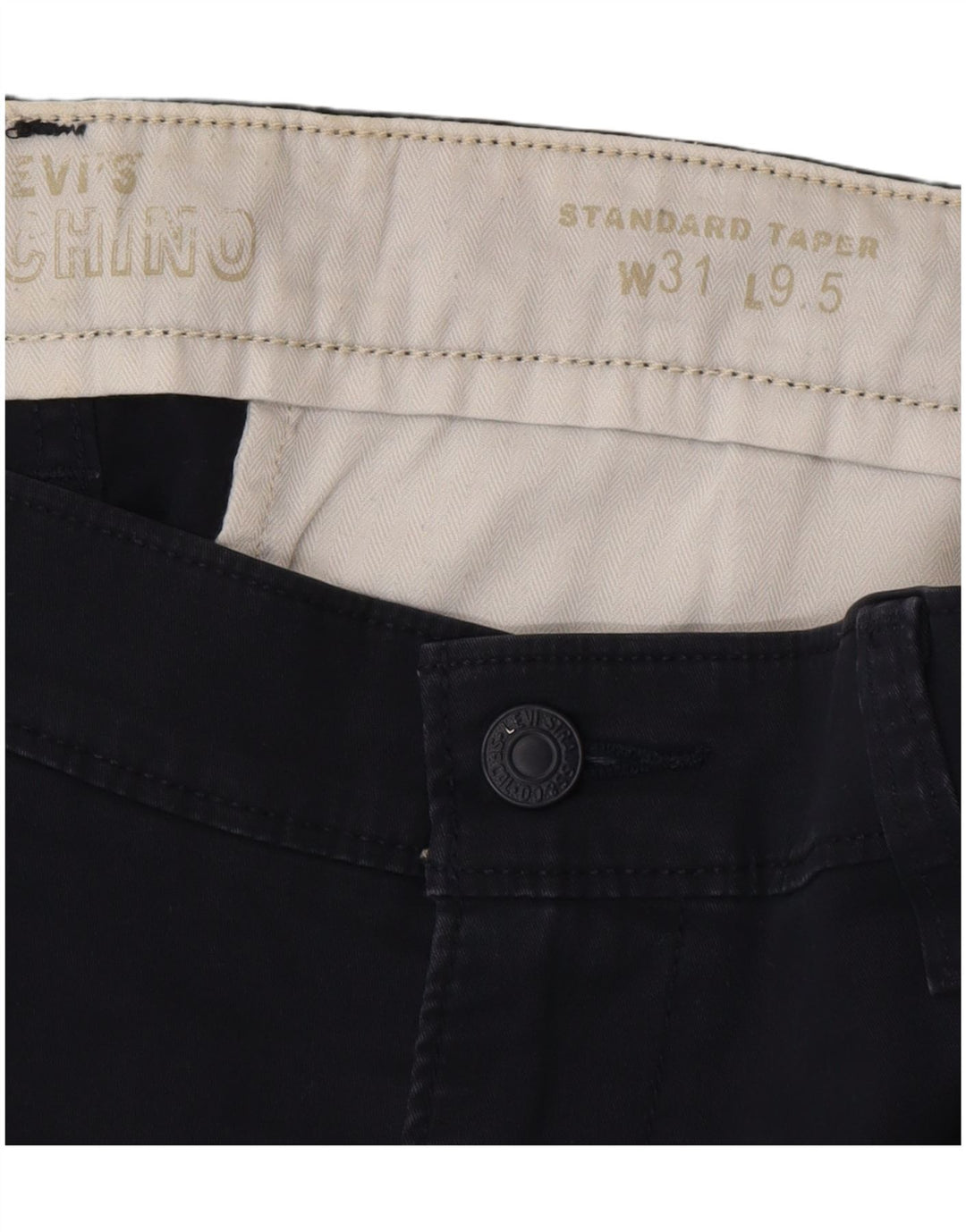 Levi's Pantalones cortos chinos estándar para hombre W31 Algodón azul marino mediano