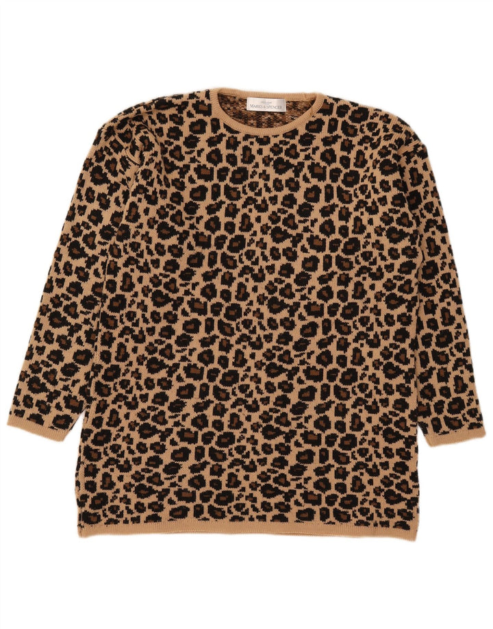 Marks & Spencer Suéter de Cuello Redondo para Mujer UK 44 Grande Marrón