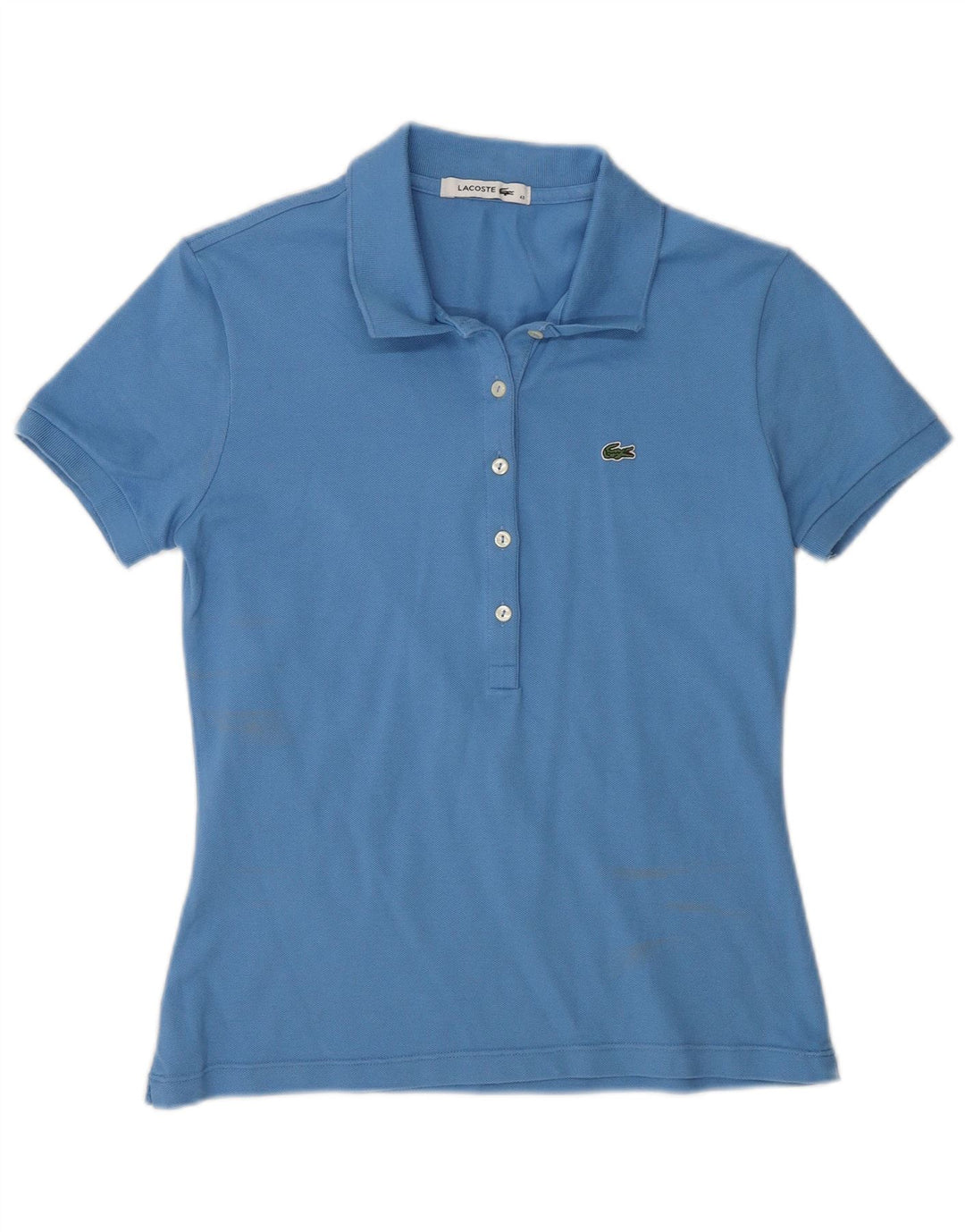 Polo Lacoste Mujer Talla 40 Algodón Azul Medio