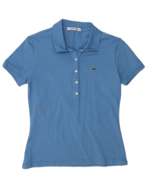 Polo Lacoste Mujer Talla 40 Algodón Azul Medio