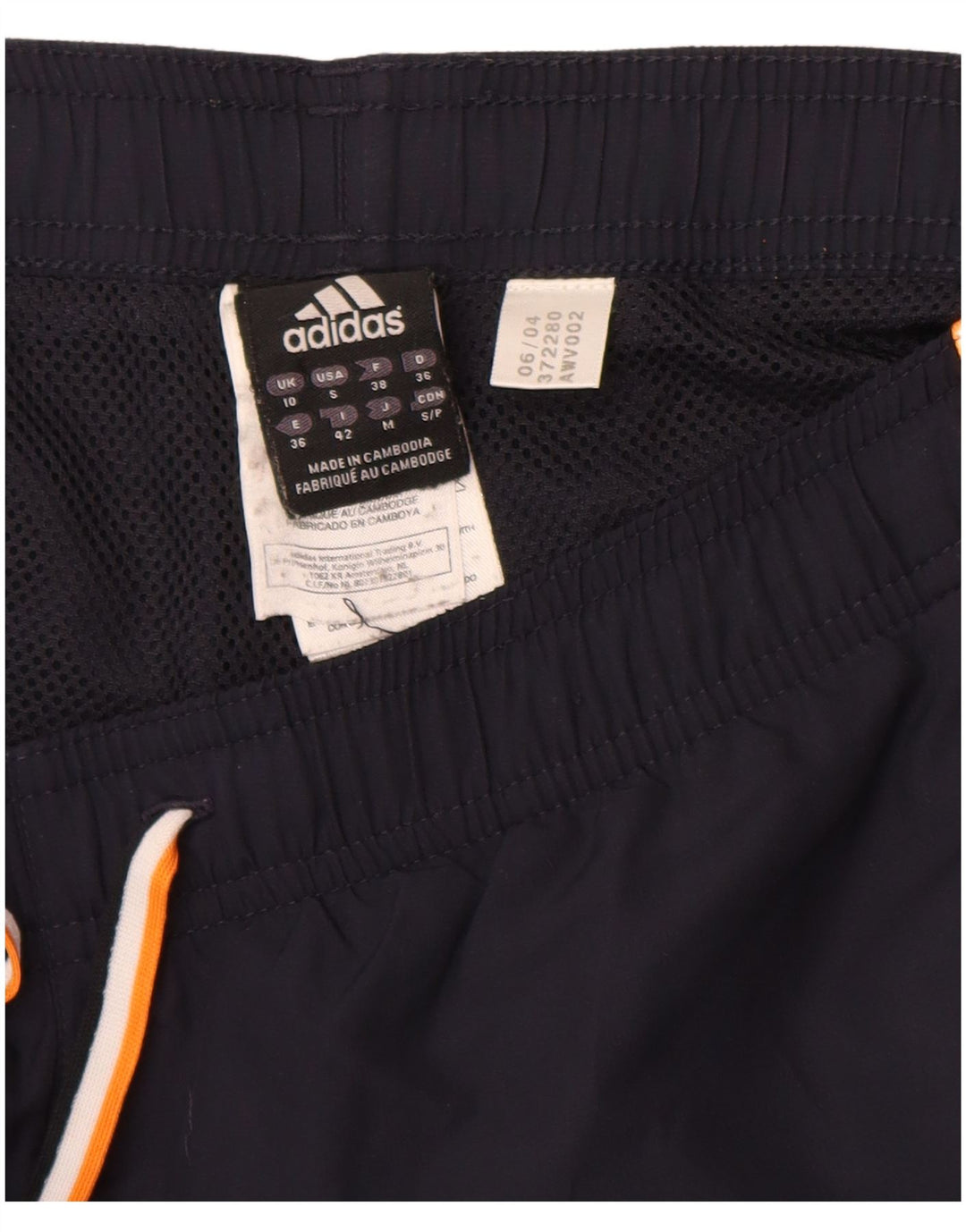 ADIDAS Pantalones de chándal para mujer Joggers UK 10 Small Azul marino Poliéster