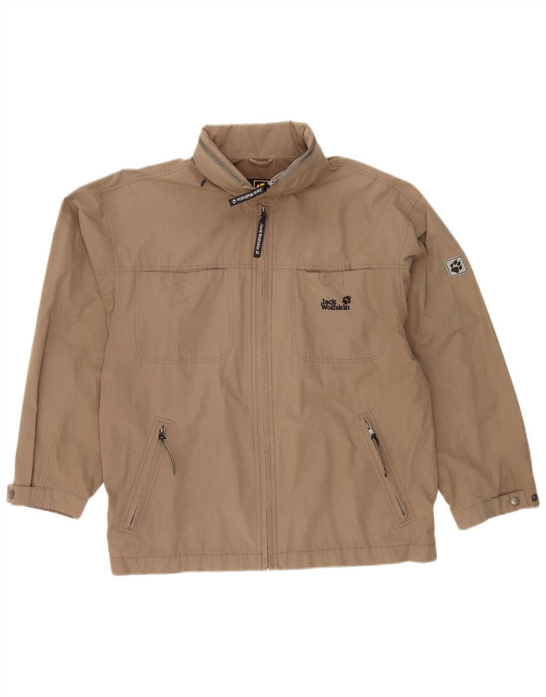 JACK WOLFSKIN Chaqueta utilitaria con capucha para hombre UK 40/42 Large Marrón Poliéster