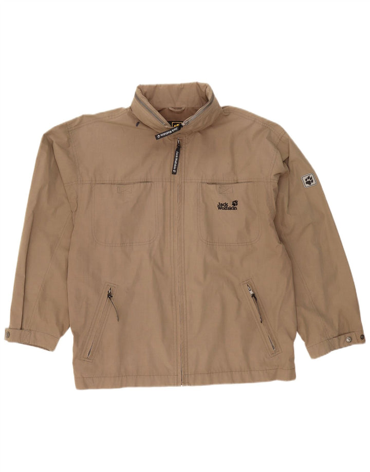 JACK WOLFSKIN Chaqueta utilitaria con capucha para hombre UK 40/42 Large Marrón Poliéster