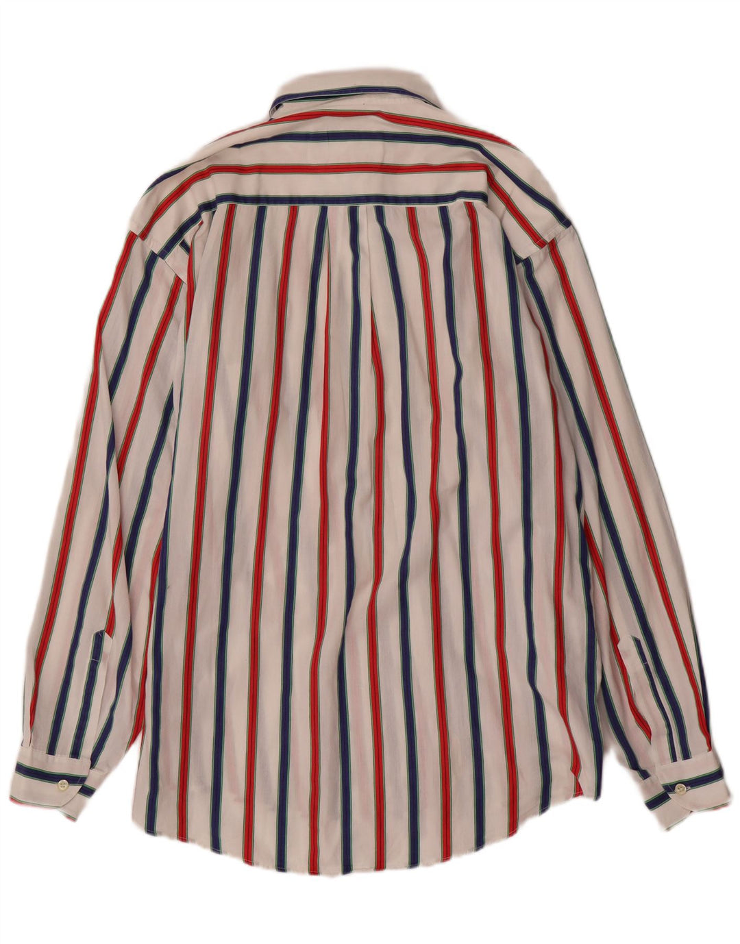 VINTAGE Camisa para hombre Talla 16 1/2 42 Algodón a rayas multicolor grande