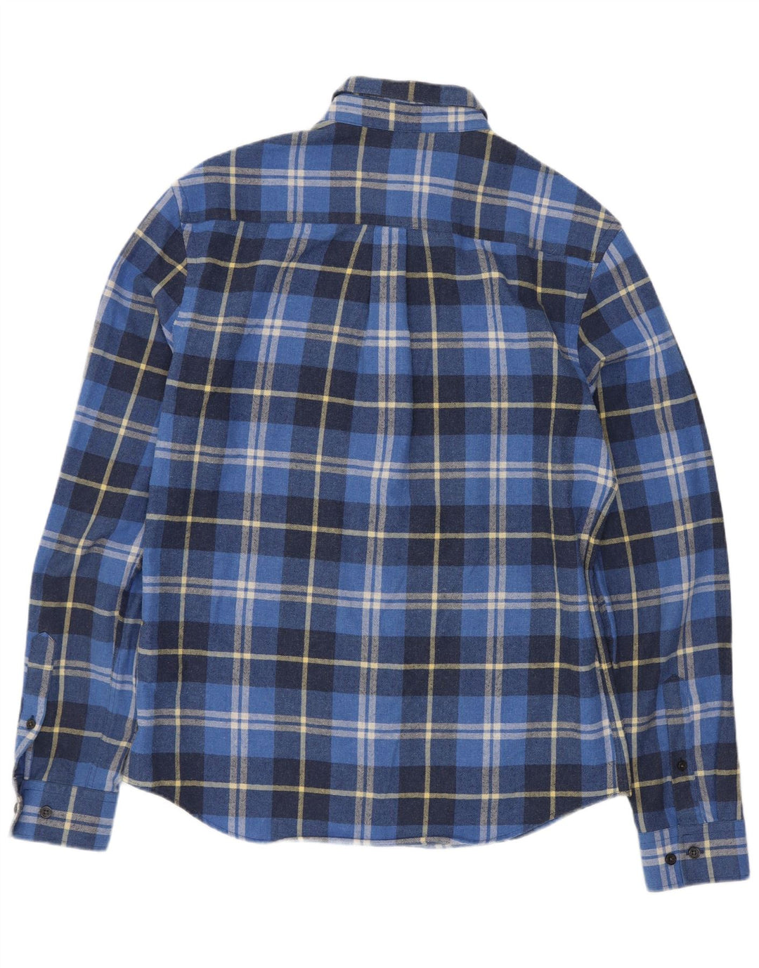 Camisa de franela entallada Heritage Fit de Penguin de algodón a cuadros en azul medio