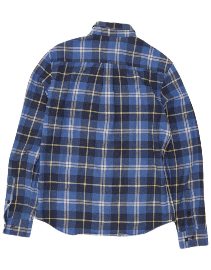 Camisa de franela entallada Heritage Fit de Penguin de algodón a cuadros en azul medio