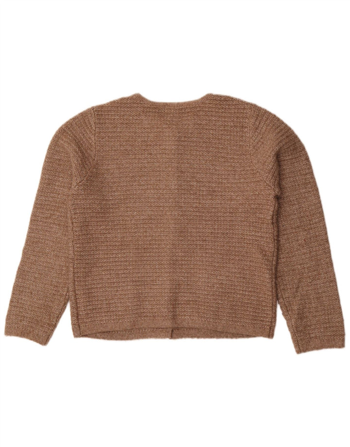Marks & Spencer Suéter tipo cárdigan para mujer UK 44 Poliéster marrón medio