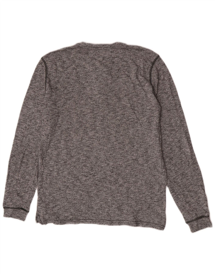 Gap Hombre Top Manga Larga Algodón Moteado Gris Pequeño