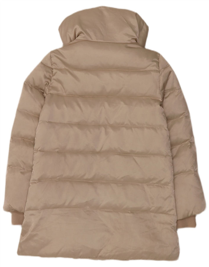Moschino Mujer Trenca Acolchada Abrigo UK 44 Grande Poliéster Beige