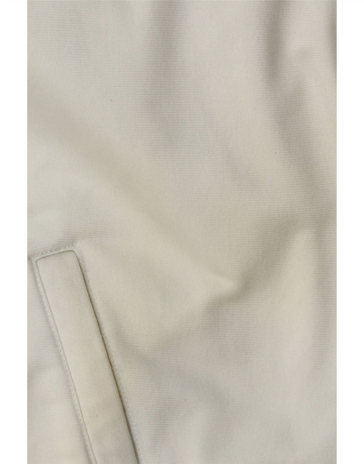 DIADORA Chaqueta superior de chándal con gráfico para hombre, talla grande, color blanco