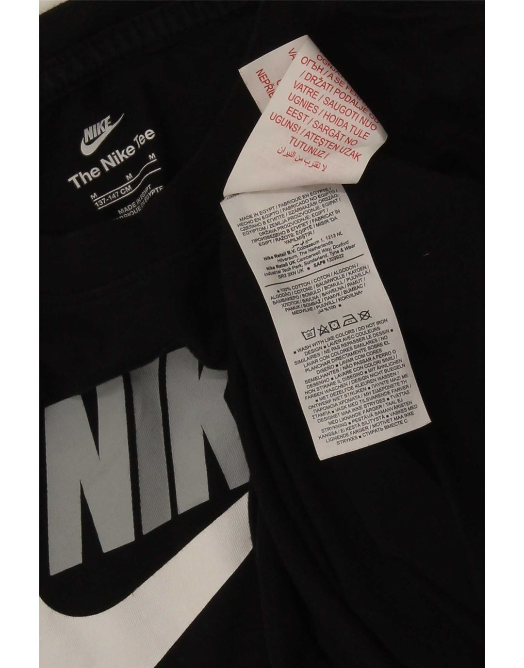 Nike Camiseta gráfica para niños 10-11 años Mediana Negro Algodón