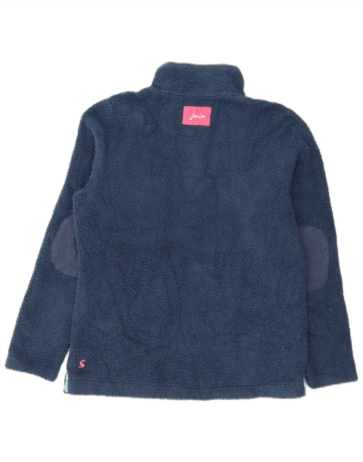 Jersey de forro polar con cuello y botones extragrande para mujer Joules UK 12 Medium Azul marino
