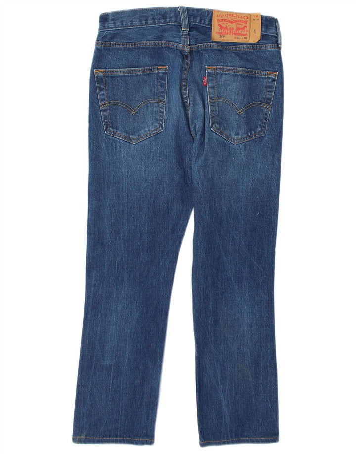 Levi's Hombre 501 Vaqueros Rectos W30 L25 Algodón Azul