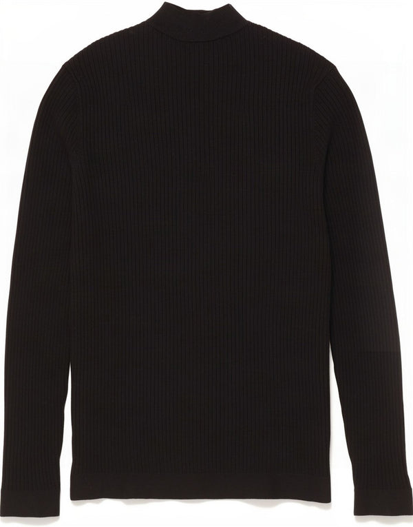 Zara - Jersey con cuello alto para mujer, talla 40, talla grande, viscosa negra