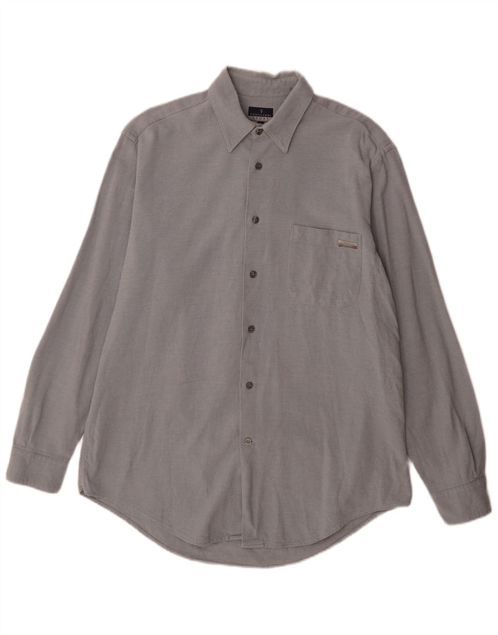 Camisa Trussardi Hombre Grande Gris Clásica