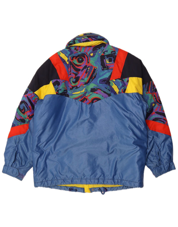 Fila Chaqueta de esquí holgada con capucha para hombre UK 36 Small Blue Colourblock