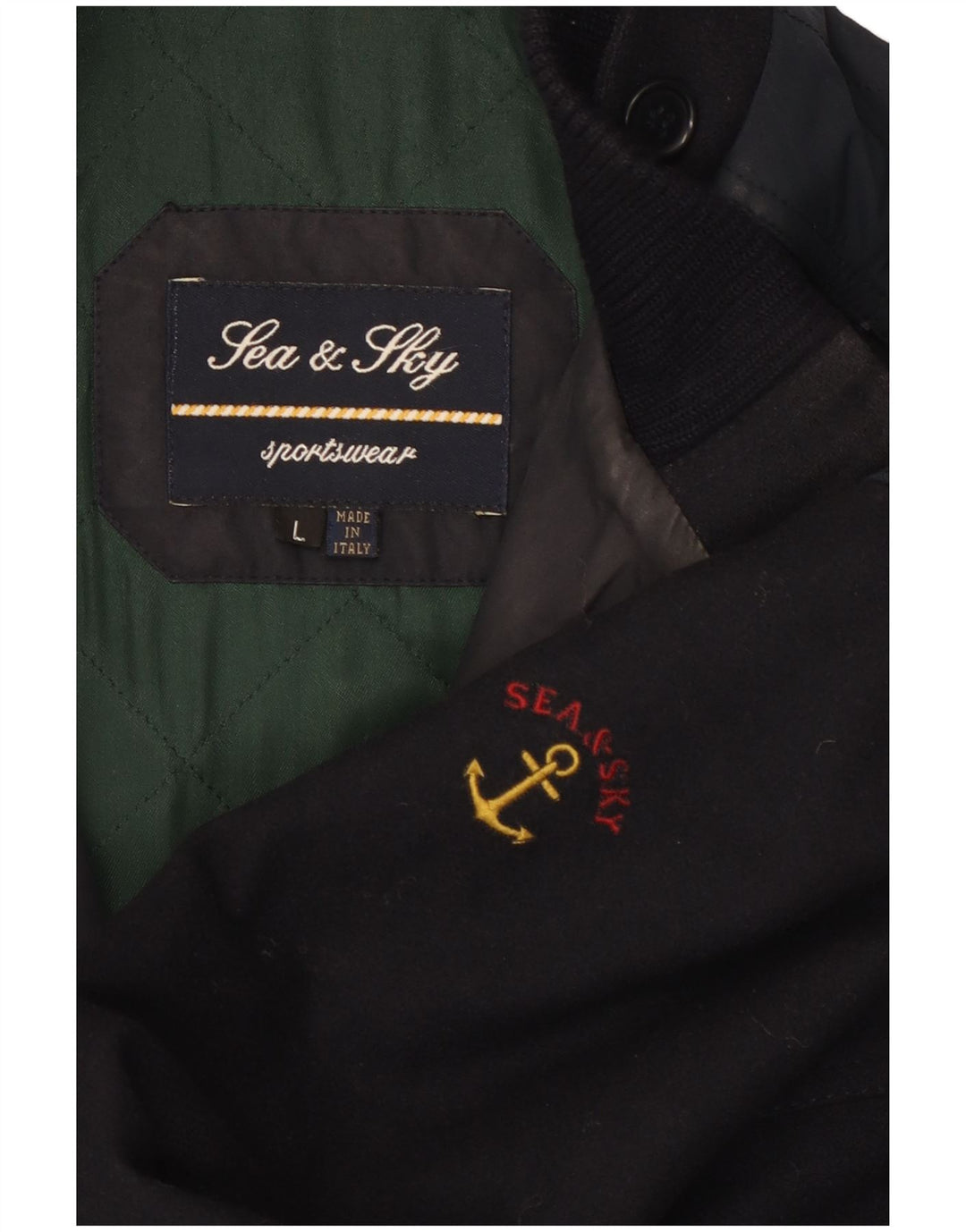 Sea & Sky Chaqueta utilitaria para hombre UK 40 Large Lana azul marino