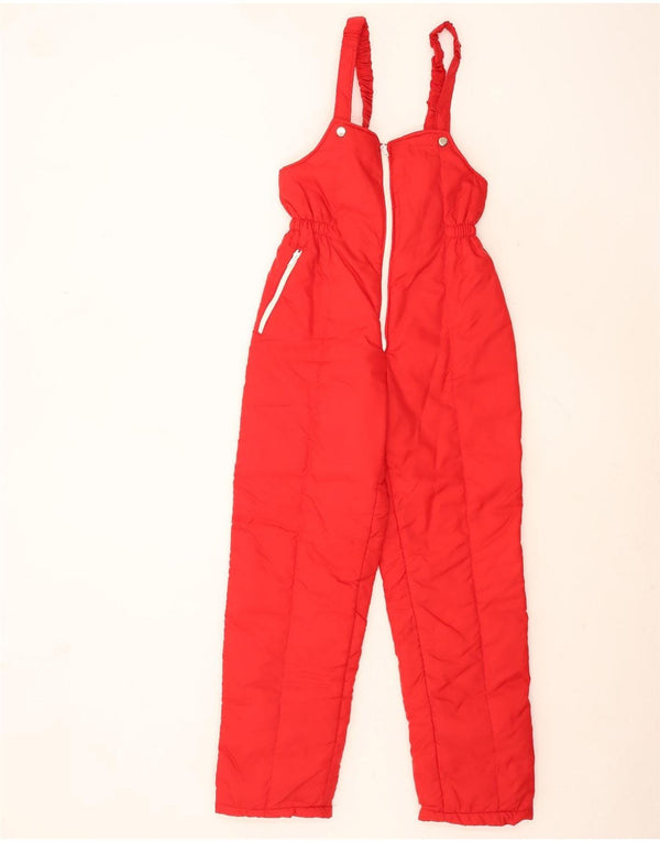 Vintage mujer sin mangas mono de esquí Reino Unido 12 rojo medio
