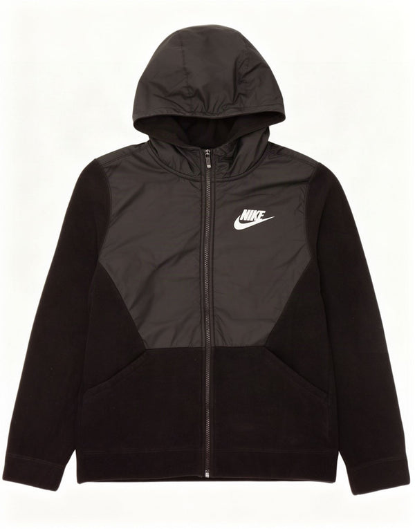 Nike Chaqueta polar con capucha para niño 13-14 años XL Negro Poliéster