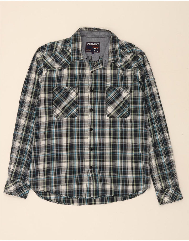 JACK & JONES Mens Graphic Shirt Large Multicoloured Check