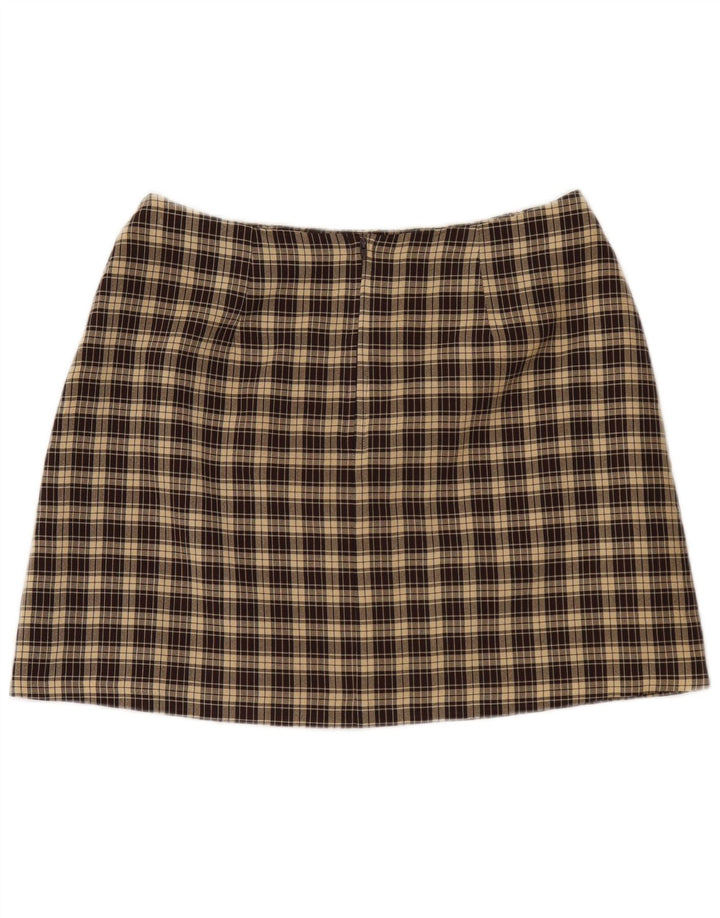 Dorothy Perkins Minifalda para mujer Reino Unido 16 Grande W32 Marrón Cuadros Poliéster