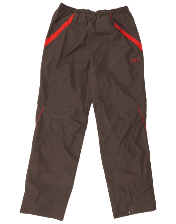 REEBOK Pantalones de chándal con estampado gráfico para hombre Poliéster gris pequeño
