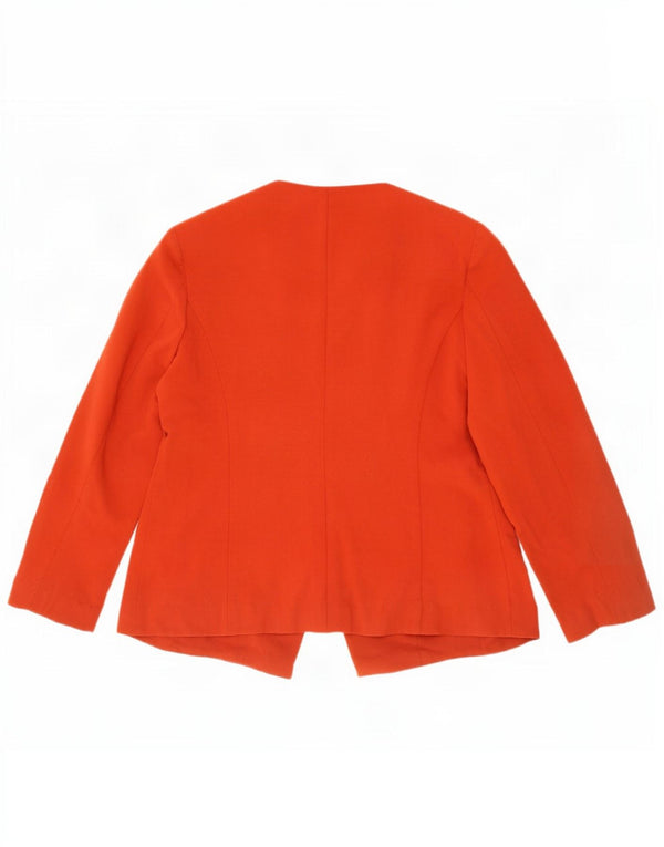 Marks & Spencer Chaqueta tipo blazer abierta para mujer UK 46 Grande Poliéster naranja