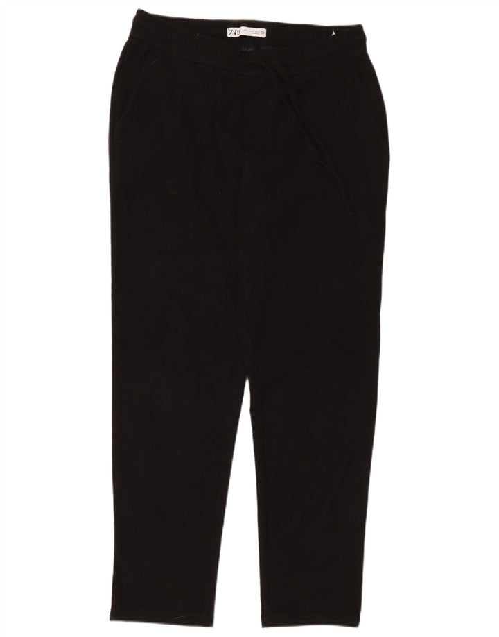 Zara Hombre Pantalón Chino Tapered Mediano W31 L29 Poliéster Negro