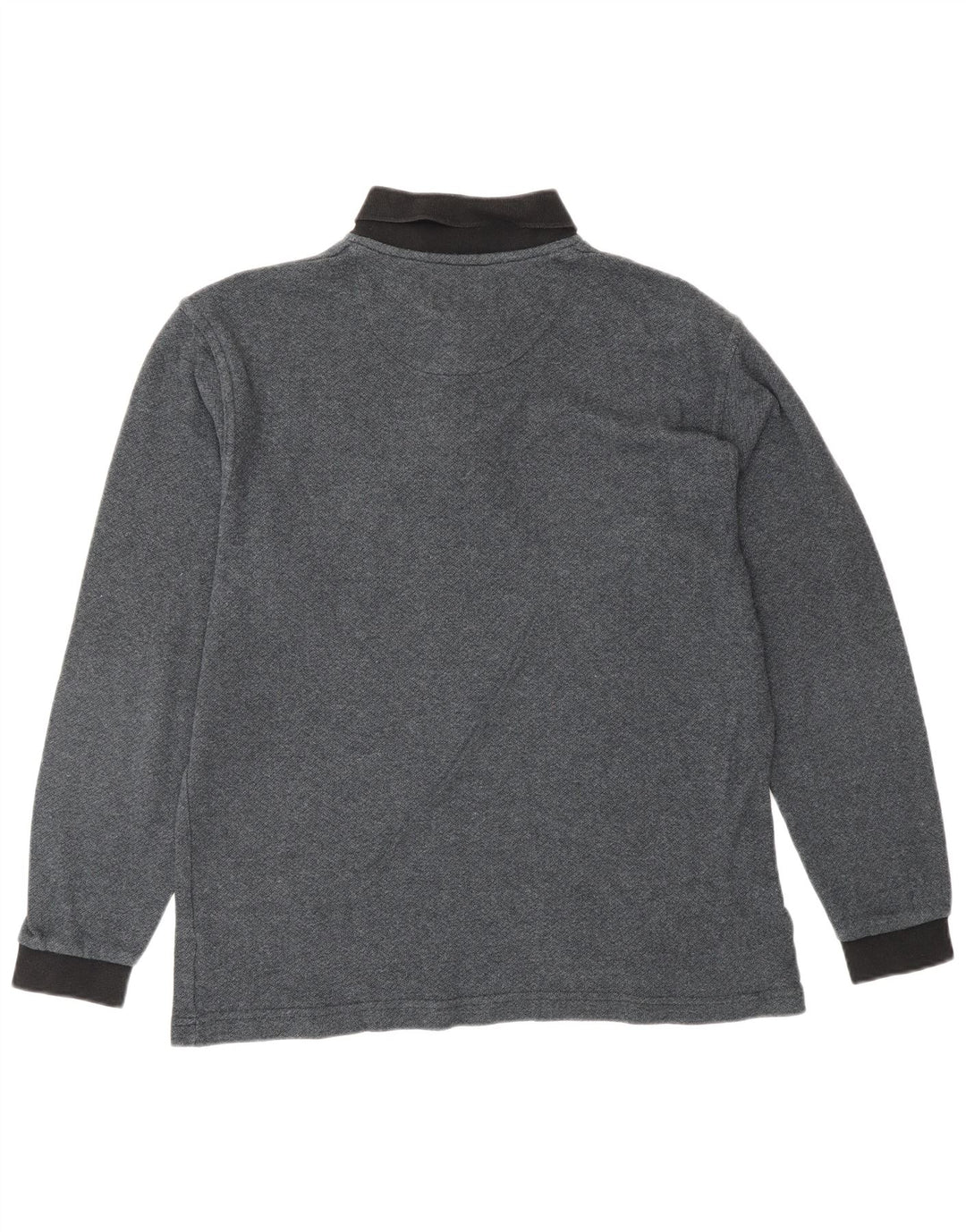 LOUIS FERAUD Polo de manga larga para hombre de algodón gris medio