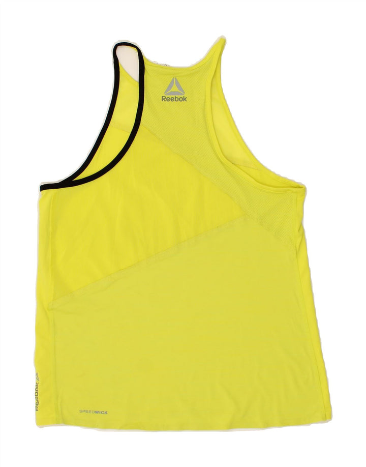 REEBOK Womens Vest Top UK 4/6 XS Yellow Vintage Reebok and Second-Hand Reebok from Messina Hembry 