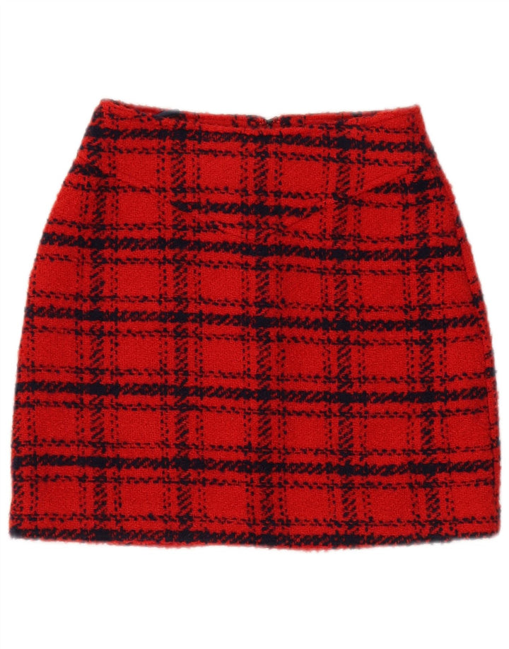Piombo Minifalda para mujer IT 38 XS W26 Poliéster a cuadros rojos