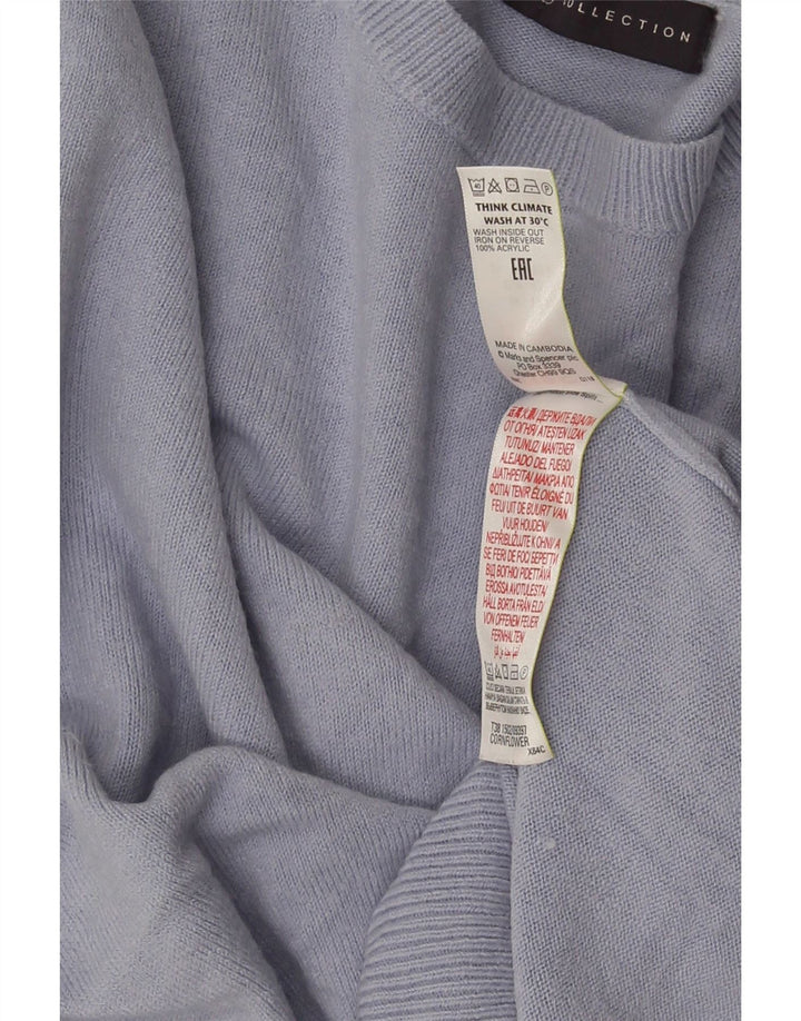 Marks & Spencer Jersey de Cuello Redondo para Mujer UK 40 Acrílico Azul Medio
