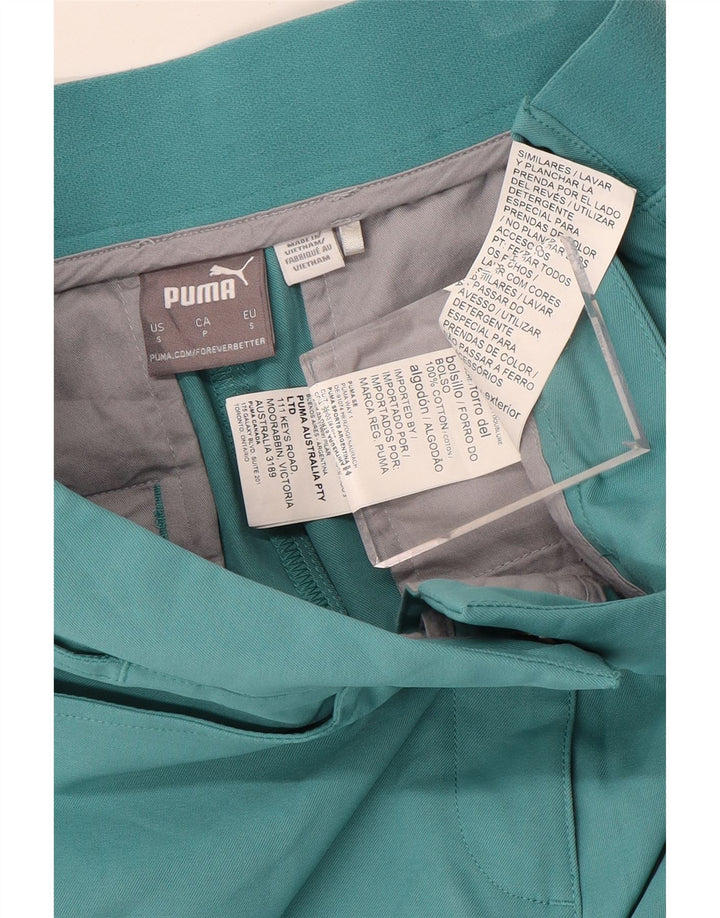 PUMA Pantalones cortos casuales para mujer pequeños W27 algodón azul