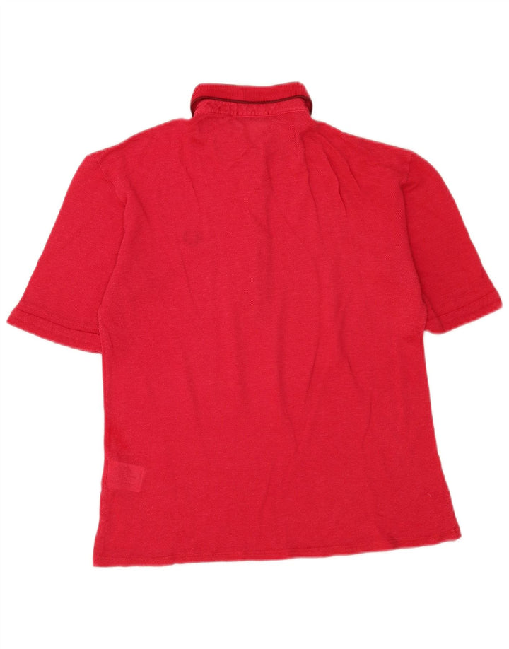 Fred Perry Polo para mujer UK 44 Viscosa roja mediana