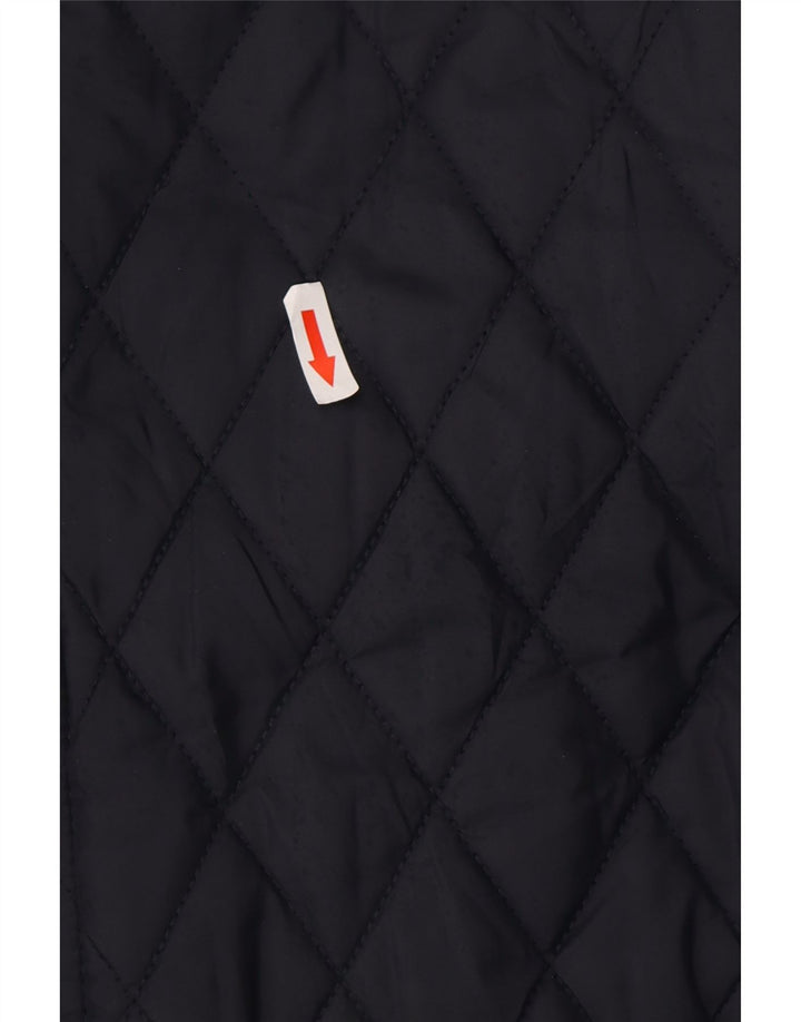 Zara Hombre Chaqueta Acolchada UK 42 XL Azul Marino Poliéster