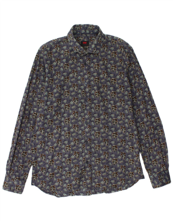 Camisa CARRERA Hombre Algodón Floral Morado Medio