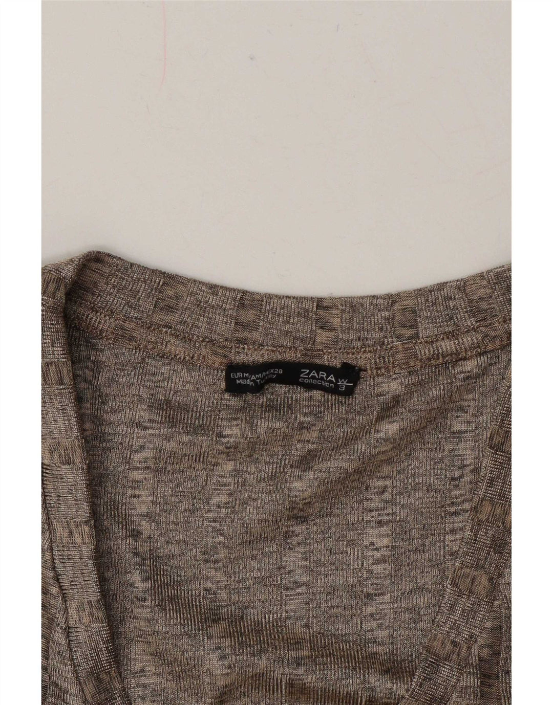 Zara Vestido estilo camiseta extragrande para mujer, talla 44, color gris medio a rayas