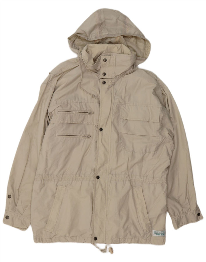 KLEPPER Chaqueta utilitaria con capucha Gore-Tex para hombre UK 38 Algodón beige medio