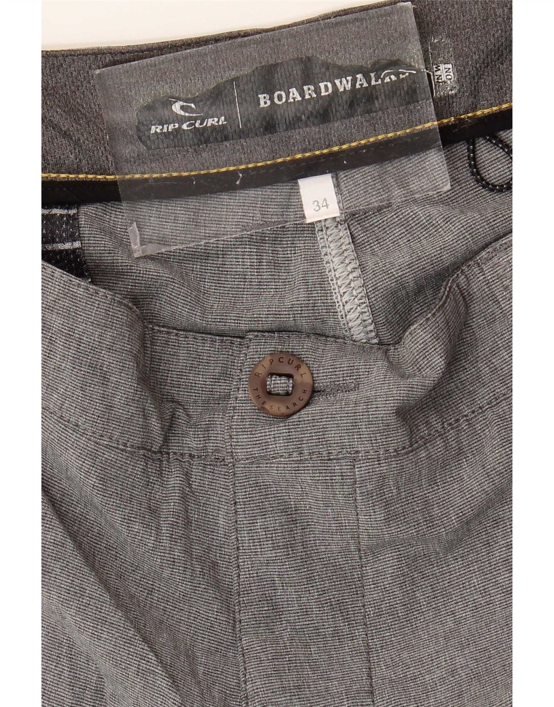 Rip Curl pantalones cortos chinos para hombre W34 grande gris moteado