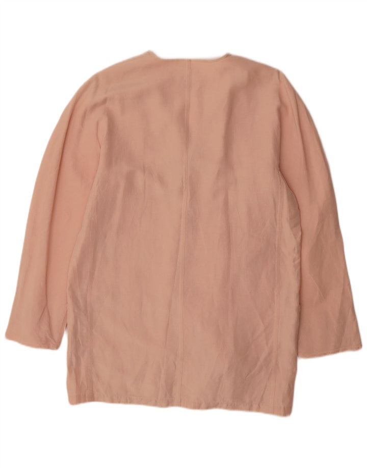 Max Mara Chaqueta tipo blazer de 3 botones para hombre UK 12 Medium Pink Linen