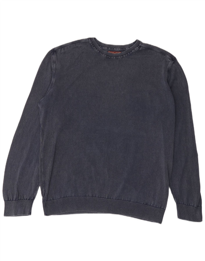 Marlboro Classics - Jersey de cuello redondo para hombre, talla 3XL, color azul marino