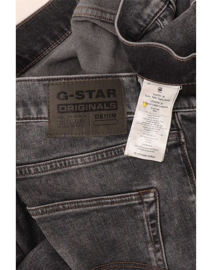 G-Star Vaqueros cónicos regulares para hombre W38 L32 Algodón gris