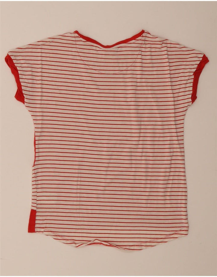 Camiseta Ellesse para mujer Top UK 44 Viscosa a rayas rojas medianas